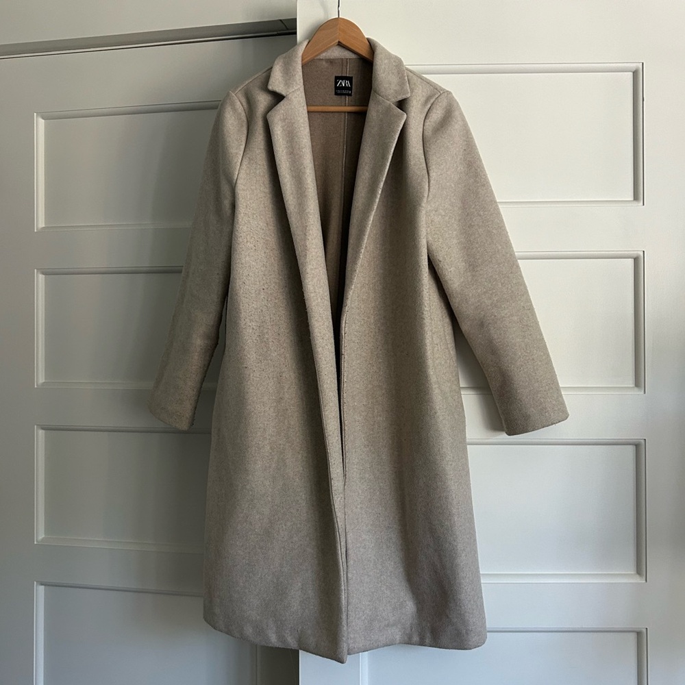 Zara Long Tan Coat